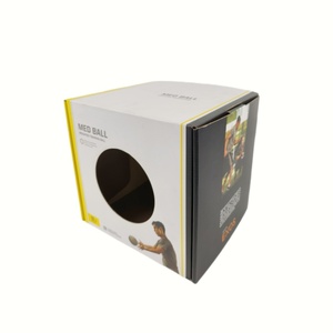 Scatola Personalizzata in Cartone Ondulato per Palloni da Calcio, Confezione Regalo Pieghevole con Finestra Rotonda - Product Image 4