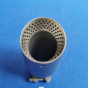 Embout d'échappement de voiture en acier inoxydable de <span class=keywords><strong>4</strong></span> pouces, noir mat, embout en maille, style ak, silencieux pour modification des performances du véhicule. - Product Image 5