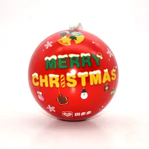 Personalized Printing Custom Metal Tin Cans round Shape Christmas Tin ball Box For Gift Packing Galvanized tin