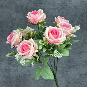 Fábrica de Flores Artificiales de Tianjin, Venta al por Mayor de Ramos de Rosas para Decoración de Bodas y San Valentín, Flores Artificiales de Seda - Product Image 6