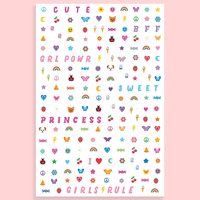 Mode PVC époxy autocollant 3D amovible pour les filles bricolage gemme ongles et boucle d'oreille décoration personnalisable