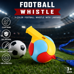36 Pezzi Fischietti da Calcio con Cordino Tricolore, Giocattolo per Bambini, Gadget per Feste Sportive, Regali Promozionali, Confezione Espositiva - Product Image 2