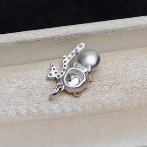 Accessoires de bijoux DIY en argent S925, pendentif Tigre de l'année du Tigre pour femme, avec plateau vide pour 8-9 perles, motif animal, 4897 - Product Image 3