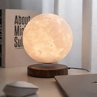 Lampu Bulan Globe Levitasi Magnetik Modern dengan Alas Persegi, Lampu Mengambang, Kontrol Sentuh, Dapat Diredupkan, Cahaya Putih Hangat, Lampu Peringatan Malam, untuk Rumah