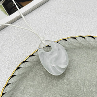 Minimaliste réglable corde creux irrégulière résine pendentif collier pour femmes à la mode dames colliers mode bijoux accessoires