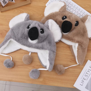 Chapeau d'hiver chaud en peluche Koala avec protège-<span class=keywords><strong>oreilles</strong></span> <span class=keywords><strong>pour</strong></span> enfants et adultes - Product Image 1