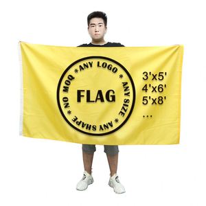 Drapeau promotionnel extérieur personnalisé à bas prix, rétractable, imprimé en sérigraphie, disponible en plusieurs tailles (2x3, 3x5, 3x2, 5x8, 5x3, 4x6, 5x7, 5x5 pieds) - Product Image 1