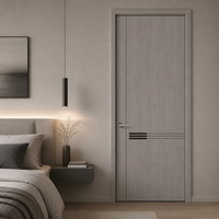 Porte intérieure en mélamine pour chambre à coucher avec surface résistante à l'humidité et à la décoloration pour une utilisation discrète et privée dans les hôtels