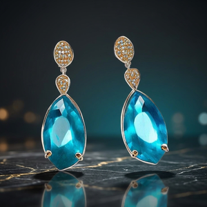 Boucles d'oreilles Huggie personnalisées VVLCO en argent sterling 925 plaqué rhodium, technologie de pointe, pierres précieuses tendance, cadeaux de mariage Monalica - Product Image 3