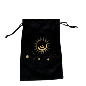 Mantel para Mesa de Tarot de Adivinación, Tela de Terciopelo Grueso con Pentagrama de Triple Luna + Bolsa para Cartas de Tarot - Product Image 2