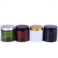 Pot Krim Kosmetik Plastik PET Hitam Putih Transparan Grosir 100ml dengan Tutup, Grade Makanan
