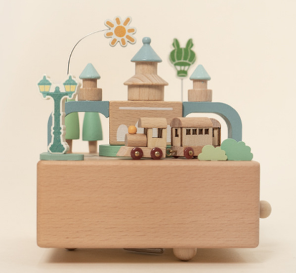 Brown-Little train music box