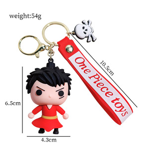 Llavero de Silicona 3D con Diseño de <span class=keywords><strong>Luffy</strong></span> Qiwuhai Essolon del Anime One Piece, No Tóxico, para Bolsa - Product Image 5