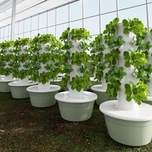 Upgraded Indoor Farming Outdoor Tower Systems Garden Agricultural Soilless Culture Vertical Hydroponic Tower <strong>5</strong> <strong>Layer</strong> 20 Pots