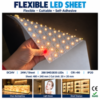 Panneau LED modulaire monocouleur, rétroéclairage LED, panneau LED à brancher, IP20, pour enseignes publicitaires, présentoirs de vente au détail et panneaux muraux rétroéclairés
