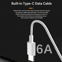 Kabel Data Arus Tinggi 120W 6A Pengisian Cepat USB C Kabel Transmisi Tugas Berat untuk Perangkat Pintar