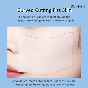 Miếng bông tẩy trang mắt Jieshan JS2235, chất liệu giấy sợi dày, dễ xé, hai mặt trơn, dạng vòng cung, 50 miếng, dùng trong mỹ phẩm - Product Image 4