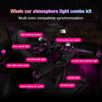 Éclairage d'ambiance 64 couleurs W205 pour Mercedes Benz C300 C43 C63 GLC X253, double zone de couleur, protocole OEM, installation 100% sans découpe
