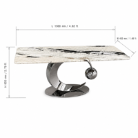 Table console en marbre Calacatta Estremoz naturel 1500x450mm, plateau poli, base métallique, vente en gros pour entrée de villa ou d'hôtel