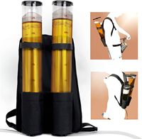 Distributeur de Boissons Créatif en Plastique pour Extérieur, Double Baril Multifonctionnel, Sac à Dos Distributeur de Bière 3L – Promotion Économique