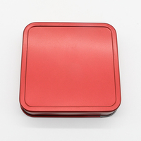 Boîte en métal carrée scellée durable et réutilisable, imprimée, pour l'emballage de gâteaux de lune, biscuits, aliments quotidiens et cadeaux