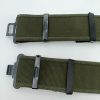 Ceinture en nylon polypropylène robuste de 57 mm, couleur vert olive, bord épais, personnalisée, sans œillets, uniforme