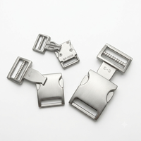 Boucle latérale réglable en aluminium de 15 mm, 20 mm, 25 mm, avec logo personnalisé, connecteur de sangle pour harnais