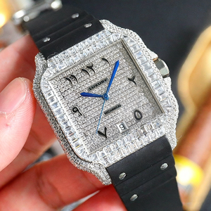 Montres Hip Hop de Haute Qualité Entièrement Serties de Diamants pour Hommes VVS1 Couleur D Moissanite Mouvement Automatique Bracelet en Caoutchouc Luxe - Product Image 2