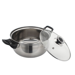 Thép không gỉ nước sốt nồi súp nồi & cổ phiếu chậu 12 cái thép không gỉ Cookware sets với Temper Glass Nắp - Product Image 3