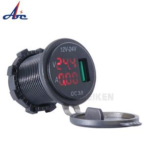 <span class=keywords><strong>Chargeur</strong></span> rapide QC3.0, voltmètre et ampèremètre de tableau de bord de <span class=keywords><strong>voiture</strong></span> 24V, <span class=keywords><strong>chargeur</strong></span> de <span class=keywords><strong>voiture</strong></span> USB avec voltmètre et ampèremètre numérique LED universel - Product Image 2