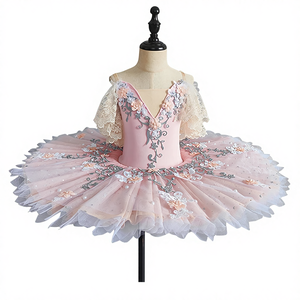 Tutú Profesional de Ballet Tipo Pancake para Niñas, Disfraz de Ballet del Lago de los Cisnes <span class=keywords><strong>Blanco</strong></span>, Falda Tutú de Bailarina para Niñas - Product Image 3