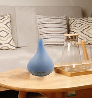 Diffuseur d'huiles essentielles d'aromathérapie bleu craquelé, 7 couleurs, Led changeantes, bureau, brume fraîche, humidificateur 550ml