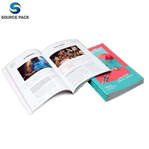 Offset saddle stitch bind booklets books brochure custom printed softcover bound beauty products flyers postcards leaflet