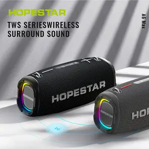 A6 MAX 80W Wireless Speaker Portable Outdoor Soundbar Speaker 3D Stereo Subwoofer Big Soundbar With Microphone For HOPE STAR