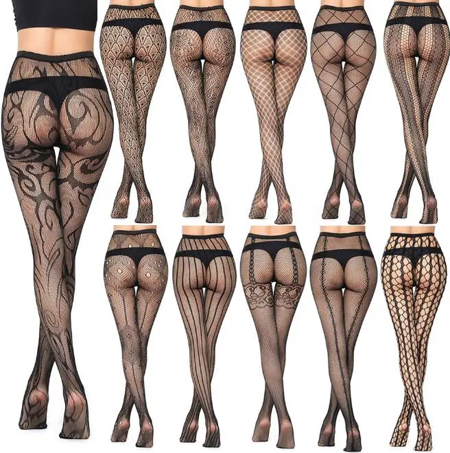 Factory Price Women's High Waisted Tights Fishnet Stockings Thigh High Pantyhose