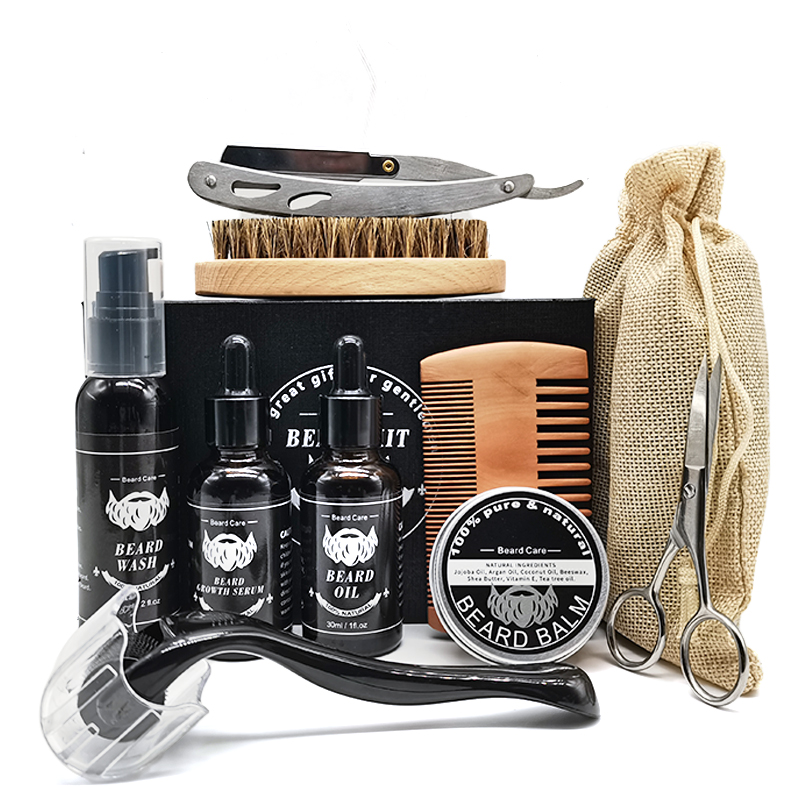 11pcs barbe croissance kit