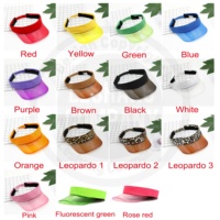 Casquettes de soleil unisexes en polyester transparent avec logo personnalisé, couleur bonbon, protection UV, pour le cyclisme, les voyages et les sports
