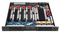 Penguat Daya Kelas D QS4.35 1U 4CH 3500W Berkinerja Tinggi dengan PFC dan Tegangan Lebar untuk Speaker Line Array Pertunjukan Panggung