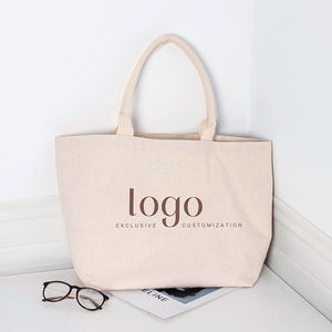 กระเป๋าผ้าแคนวาสธรรมชาติแบบถือสะพายไหล่สำหรับผู้หญิง - Product Image 4