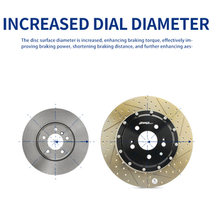 Rotor <span class=keywords><strong>de</strong></span> freno trasero grande, compatible con vehículos que mantienen los calibradores traseros originales y se actualizan a discos <span class=keywords><strong>de</strong></span> freno más grandes. - Product Image 3