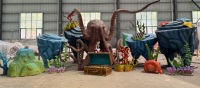 Modèle de simulation en résine et métal de poulpe animatronique intérieur/extérieur de haute qualité pour les occasions publiques et les parcs d'aventure