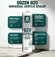 SOZEN-B20 Scellant à base d'eau non toxique, excellent pour les surfaces poreuses, étanchéité des joints à faible expansion pour fenêtres, portes et murs