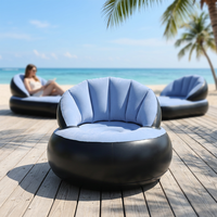 Chaise longue et canapé gonflables pour une personne, pour le camping en plein air, design moderne et portable