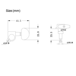 <span class=keywords><strong>Guitar</strong></span> chuỗi điều chỉnh chốt máy đầu trắng ngọc trai cho <span class=keywords><strong>guitar</strong></span> điện Chrome - Product Image 6