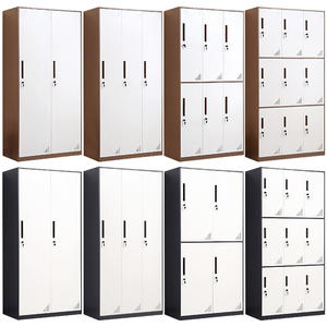 Casier en acier rectangulaire à 5 niveaux, type autoportant, organisateur de vêtements à pousser et tirer avec serrure MB-52986 - Product Image 5