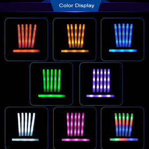 Bastoncini Luminosi in Schiuma LED, Bacchette Lampeggianti a 3 Colori, Accessori per Feste, Matrimoni, Concerti - Product Image 4