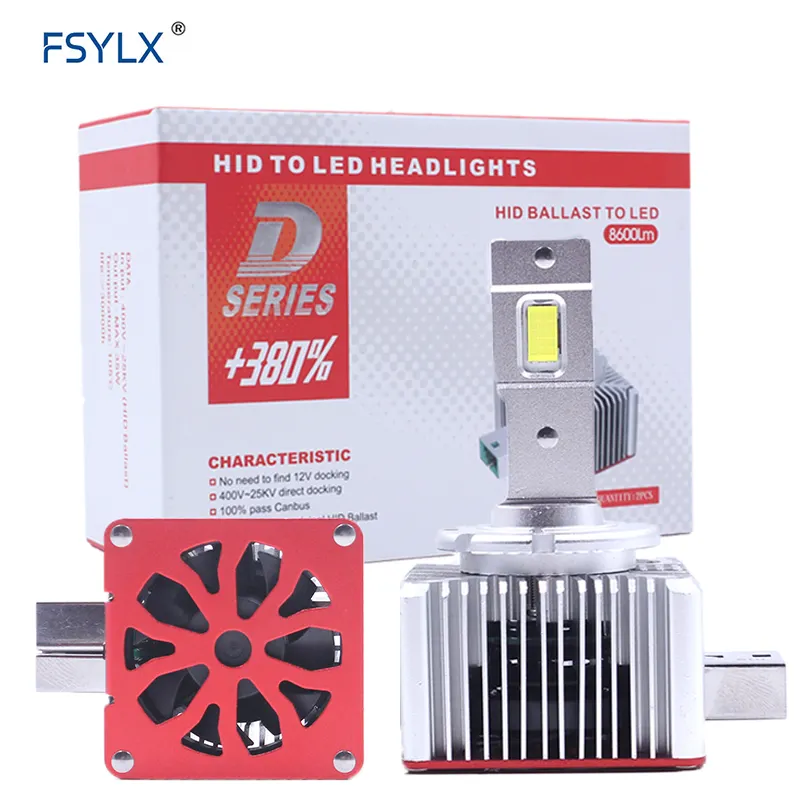 FSYLX 35W 7600LM 100% Canbus systèmes d'éclairage automatique sans erreur D1S D2S D3S D4S D5S ampoule de phare LED M12P phare LED de voiture