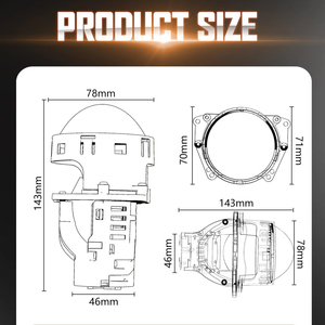 Proyector de Lente Bi-LED H11 9005 de 3.0 Pulgadas, Lámpara Antiniebla Láser con Temperatura de Color de 6000K para <span class=keywords><strong>Honda</strong></span> Civic, Nissan, Chevrolet - Product Image 5