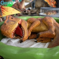 Dinosaure animatronique interactif et tactile pour enfants, utilisé dans les centres commerciaux, les musées, les sites touristiques et les parcs d'attractions
