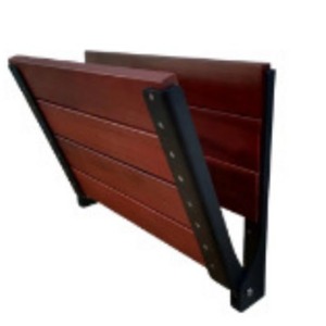 Tomato Wall Mounted <b>Folding</b> <b>Stool</b> 49x41.8x38cm Teak Wood Shower Bathroom Changing Room Use - Product Image 2